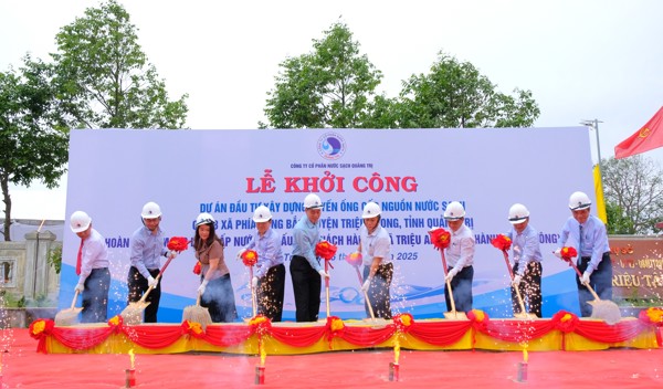 Quảng Trị: Khởi công dự án đầu tư xây dựng tuyến ống cấp nước sạch cho 8 xã phía Đông Bắc huyện Triệu Phong